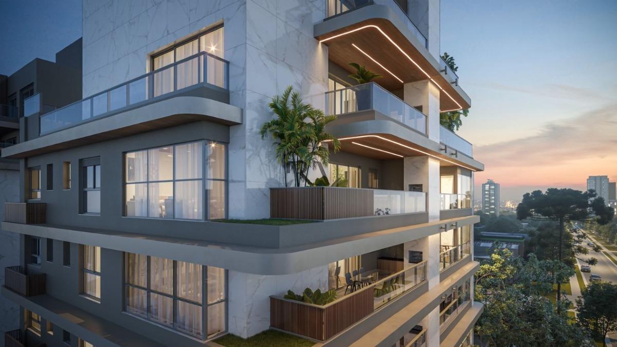 Fachada do empreendimento Nizza, da Piemonte, no Batel, em Curitiba