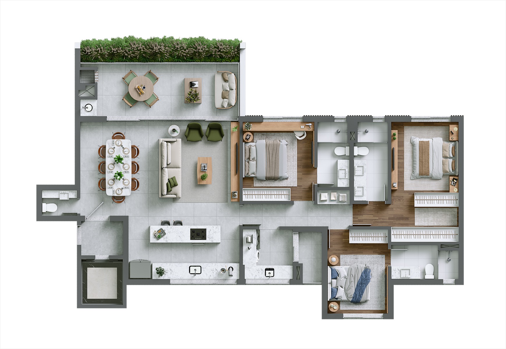 Mytá - ALTMA | APARTAMENTO NO BIGORRILHO COM 3 SUÍTES + 3 VAGAS - Planta