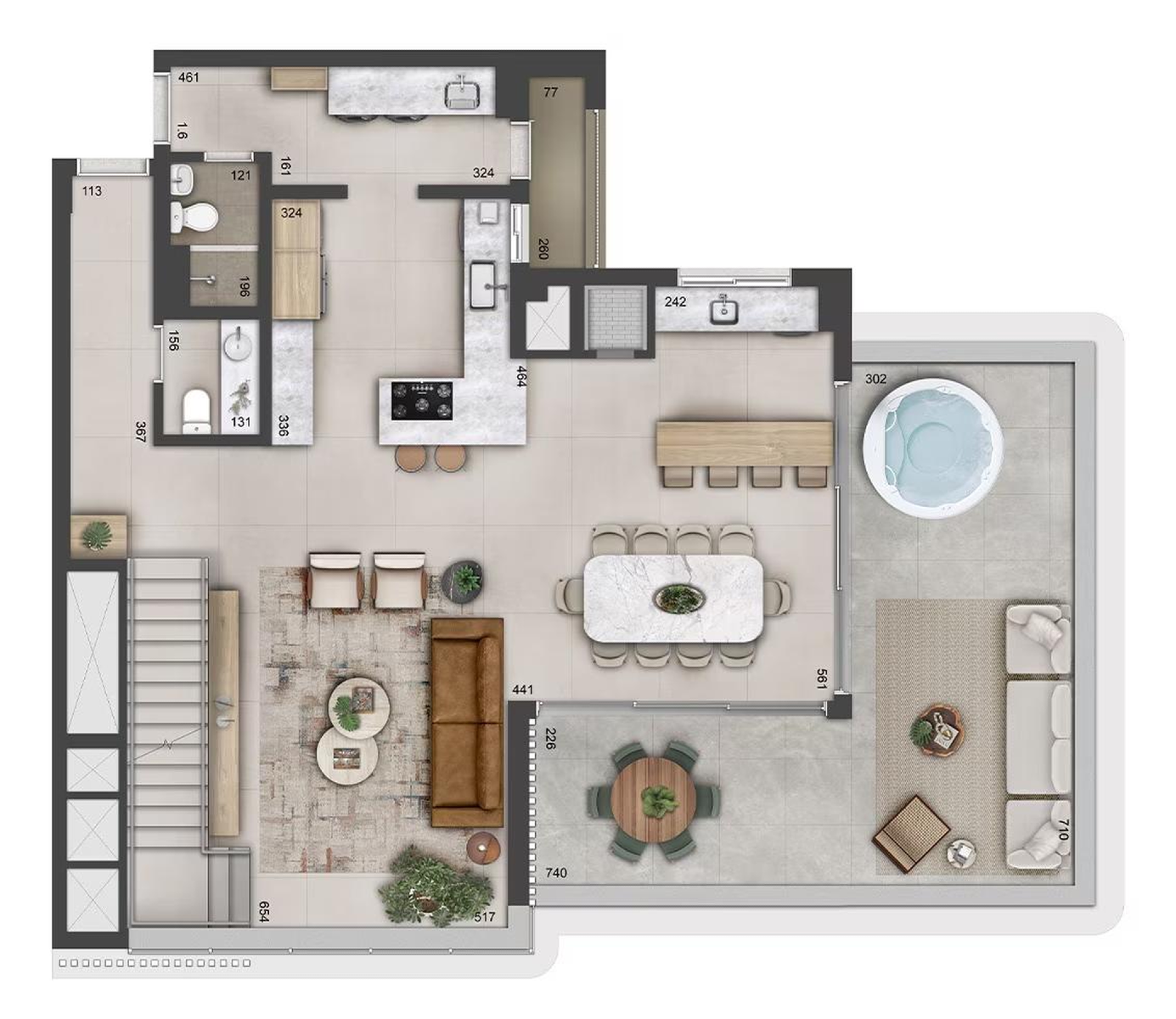 O Ápice da Exclusividade no Alto da XV: Magnífica Cobertura Duplex de 356 m² no Casa Constant da Plaenge - Planta