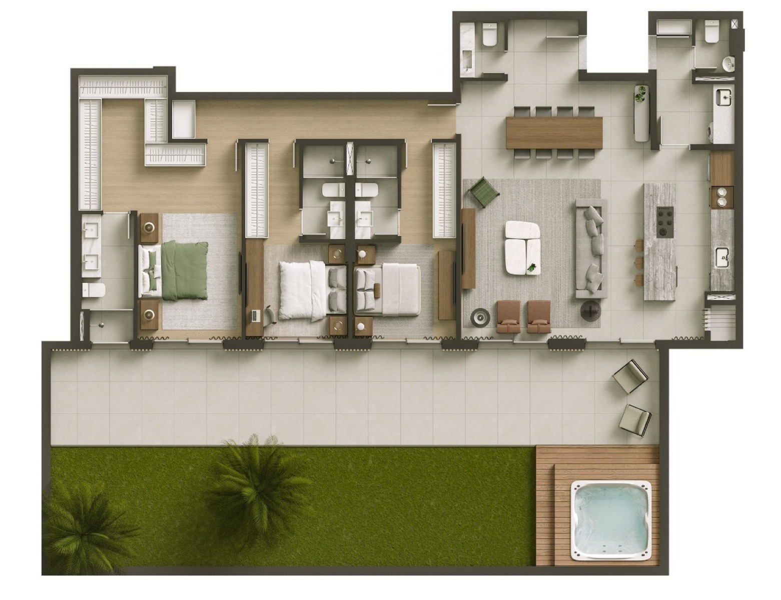 Residência Jardim JOÁ | Um refúgio ao ar livre no coração do Cabral com 262m² - Planta