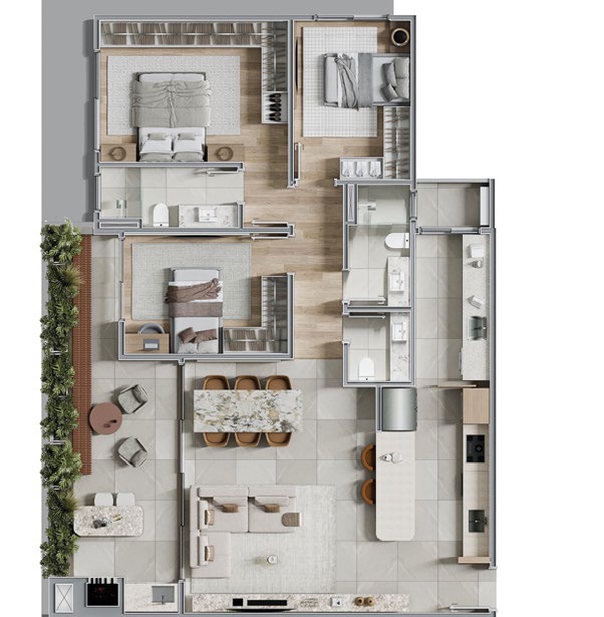 Terracota Ecoville - CGL Construtora - 3 Quartos  - Breve Lançamento - Planta