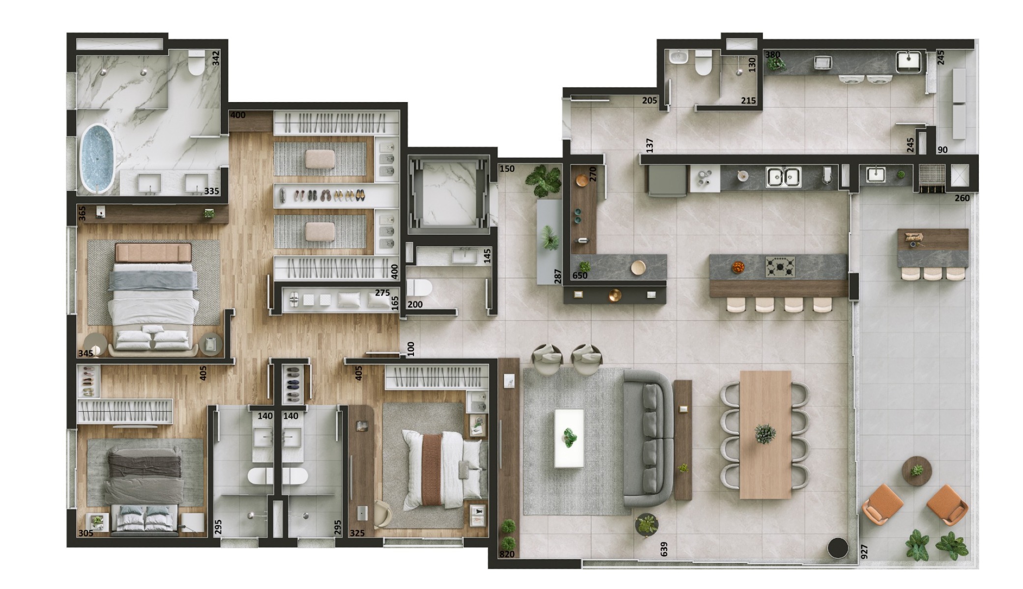 Amplitude e Sofisticação: Apartamento de 236m² no Jardins Artefacto by Swell - Planta