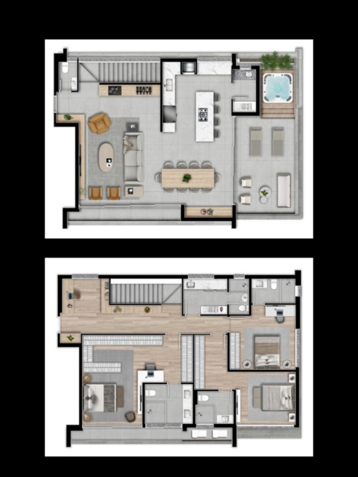 Varanda Barigui By Invescon | Cobertura na planta com 260m² de exclusividade - Planta