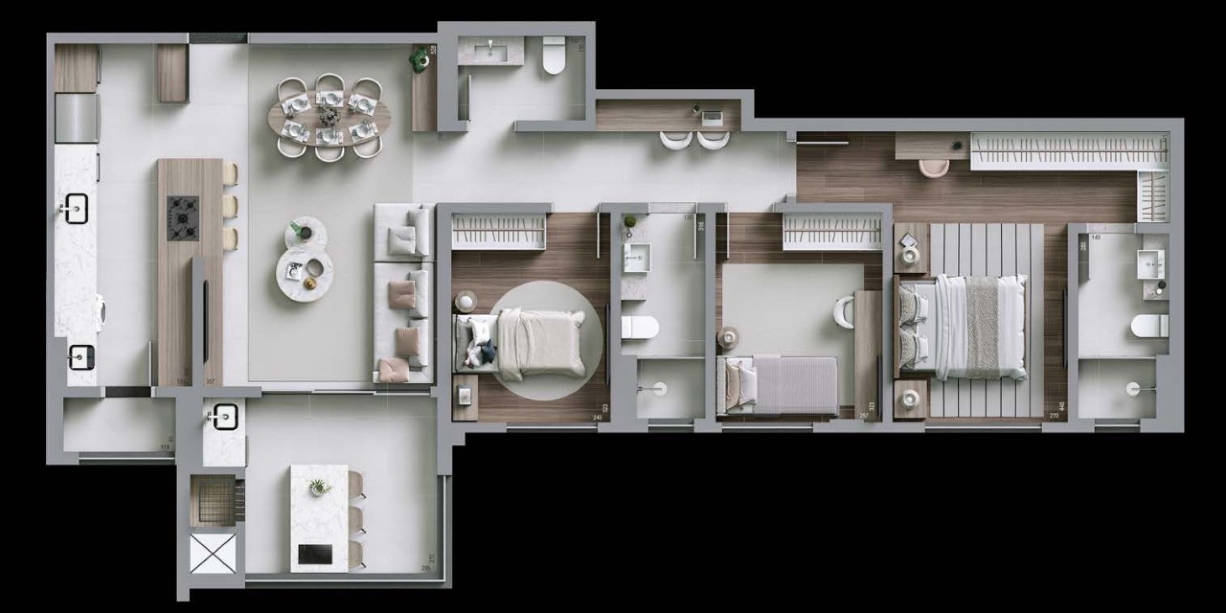 Apartamento de 107m² no Artis Plaenge |  Design e conforto em cada detalhe - Planta
