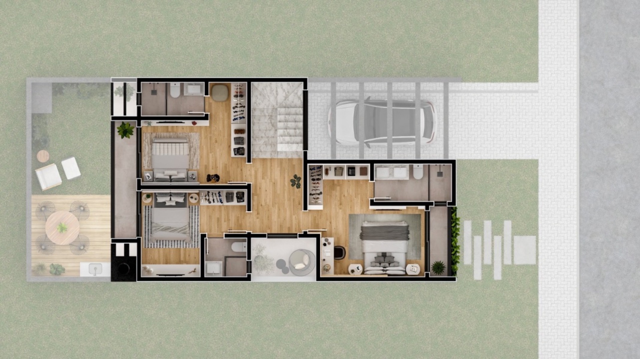 Sobrado em Condomínio Solar Florença - Umbará | 245 m² - Planta