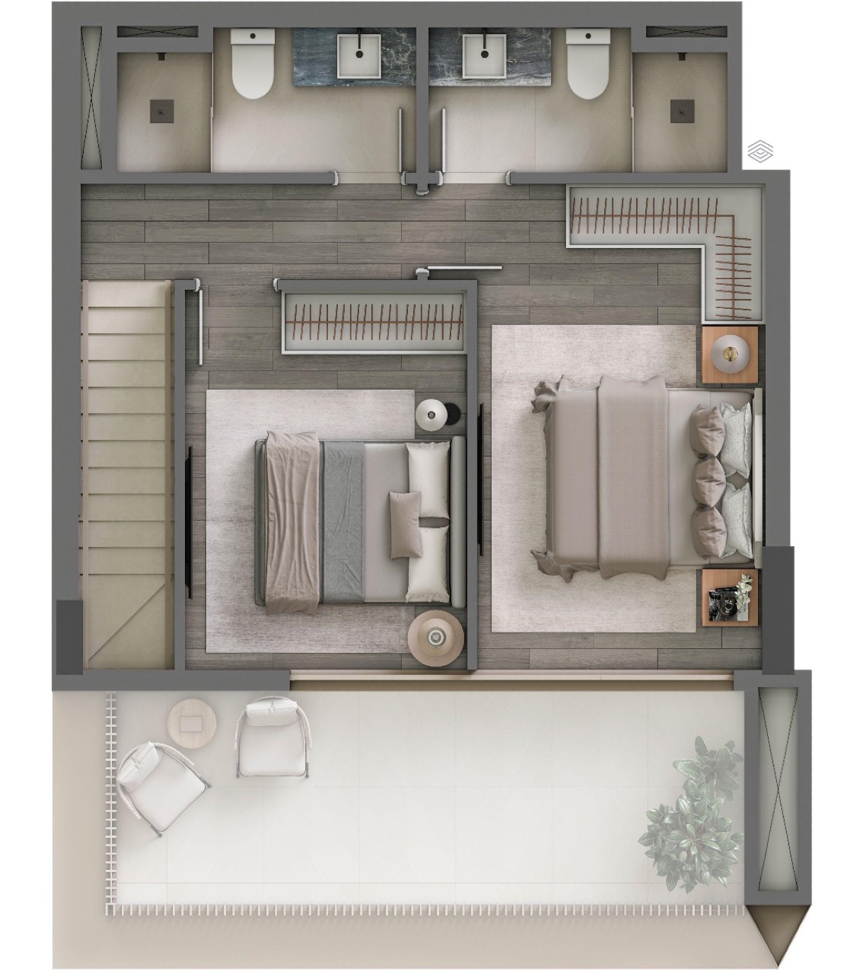 Edifício Lange, Turin: Duplex Exclusivo, planta com 93m² | Batel - Planta