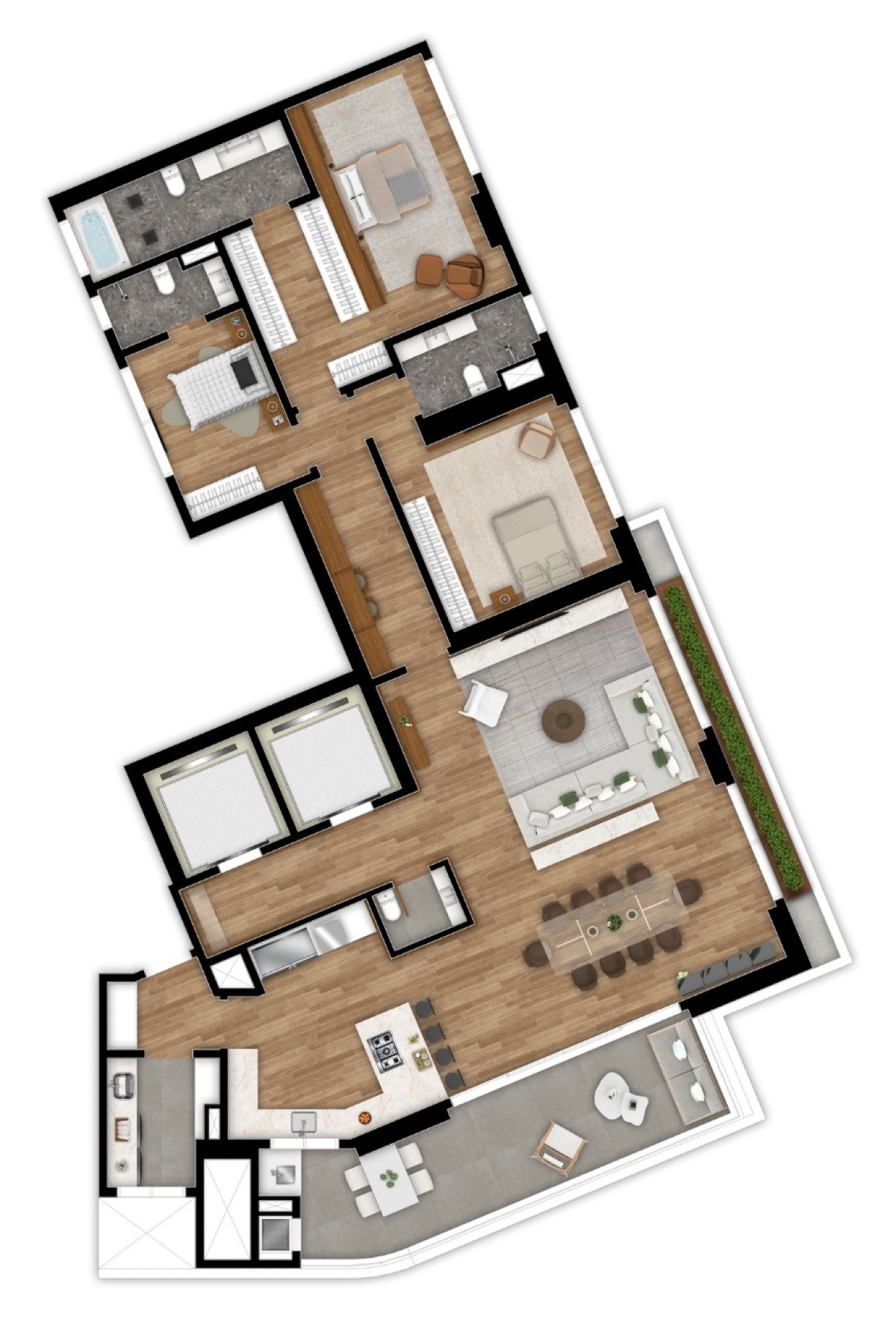 Seu Novo Horizonte no Bigorrilho- Apartamento 230m² privativos no OÁS - Planta