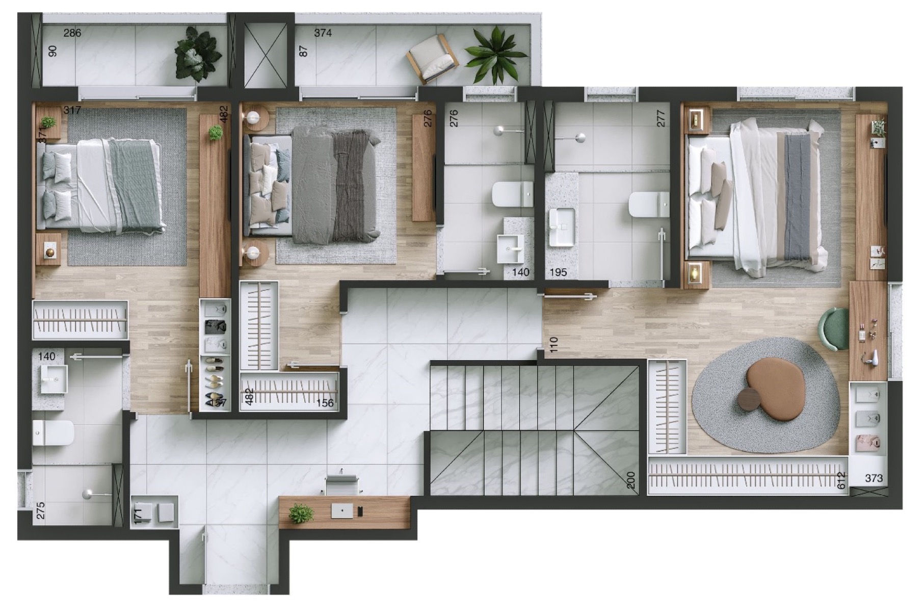 Cobertura Paseo Folloni: Luxo e Exclusividade no Ahú - 3 Suítes + 3 Vagas - Planta
