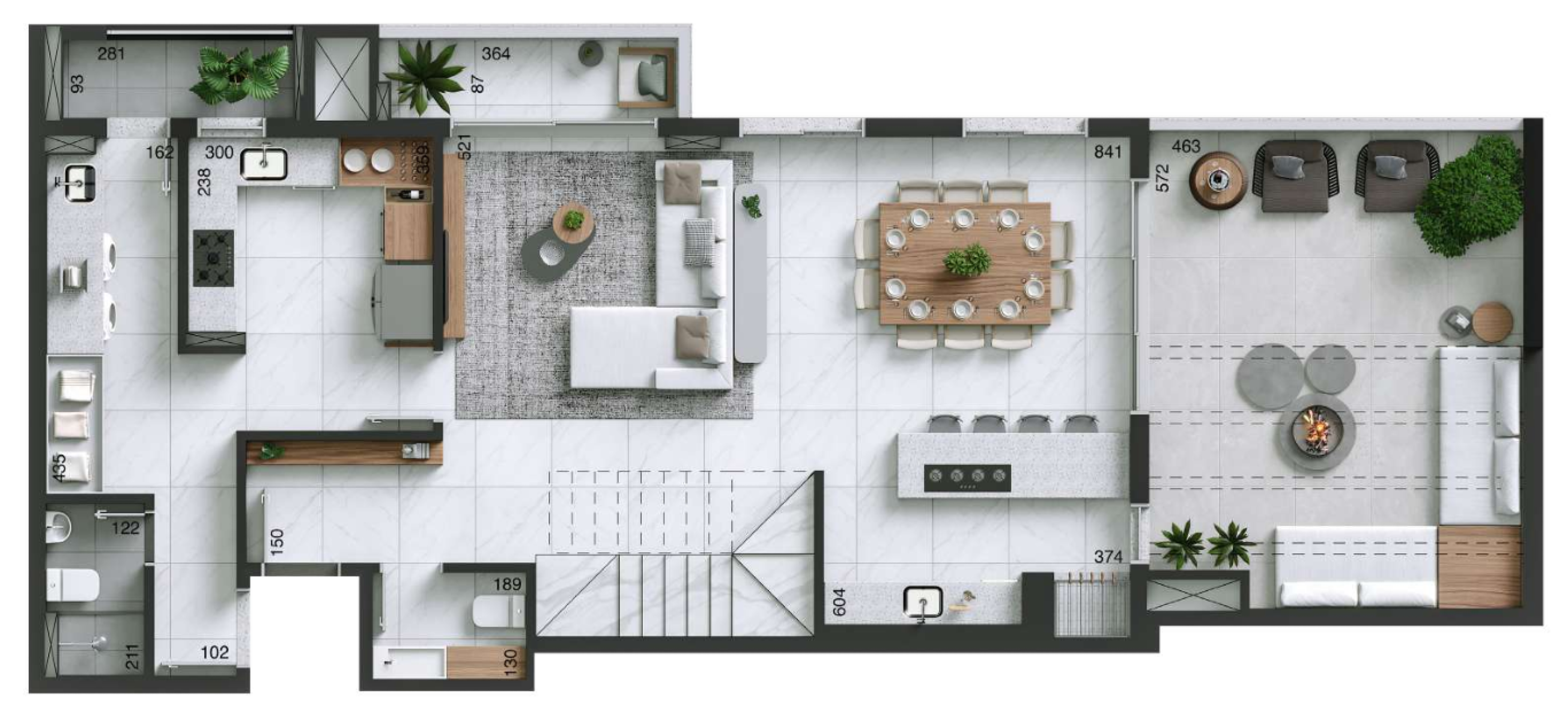 Cobertura Paseo Folloni: Luxo e Exclusividade no Ahú - 3 Suítes + 3 Vagas - Planta