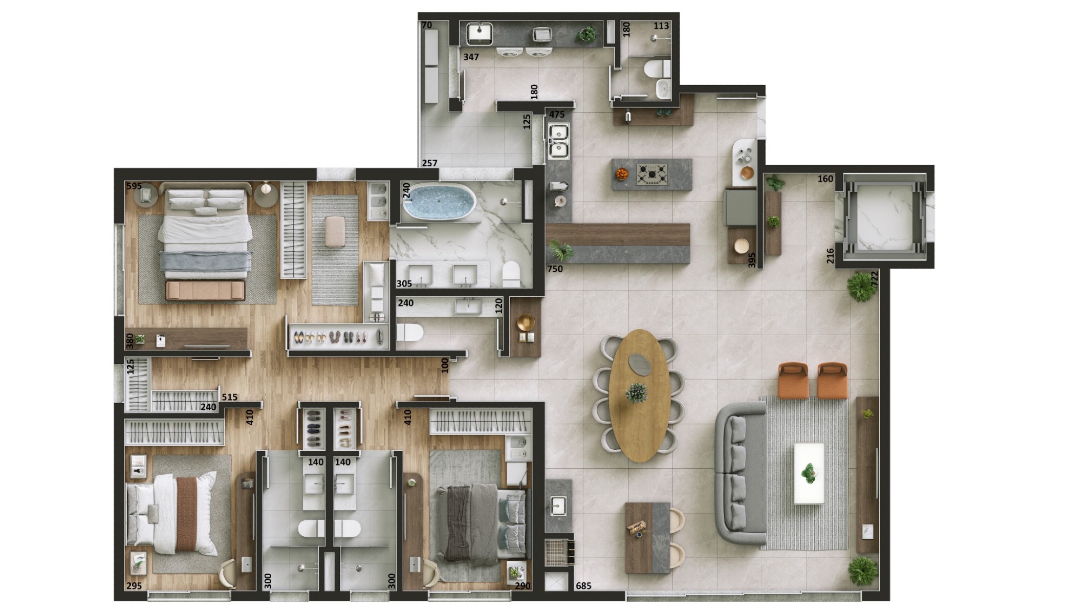 Casa de Vidro no Jardins Artefacto: 191m²  - Planta