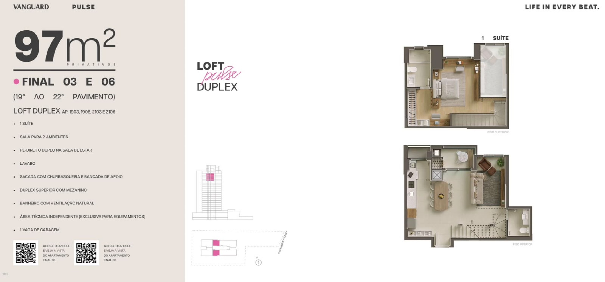 UNIDADE DE REVENDA NO PULSE | VANGUARD | LOFT  - Planta
